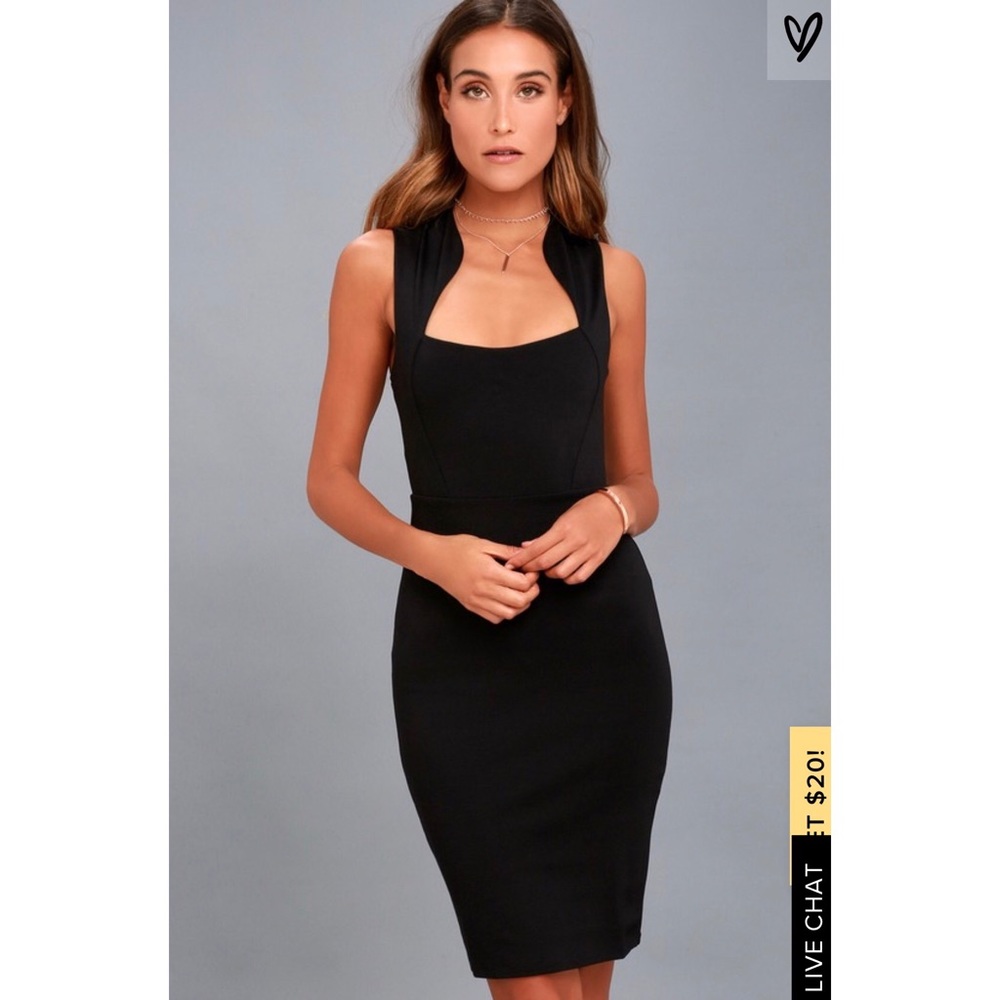 Black Sleeveless Bodycon Dress from Lulus Size M